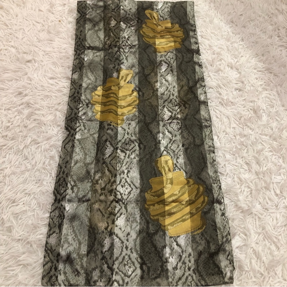 Symphony Scarfs Made in Italy Cobra Snakeskin Scarf